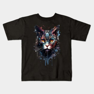Robot Cat - Mechanical Cat Kids T-Shirt